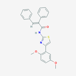 N-[4-(2,5-dimethoxyphenyl)-1,3-thiazol-2-yl]-2,3-diphenylacrylamide