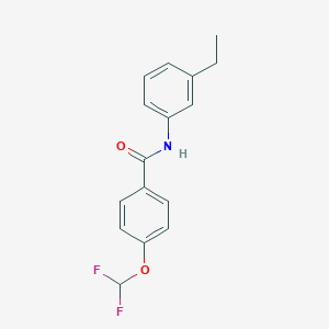 molecular formula C16H15F2NO2 B456102 4-(difluoromethoxy)-N-(3-ethylphenyl)benzamide 