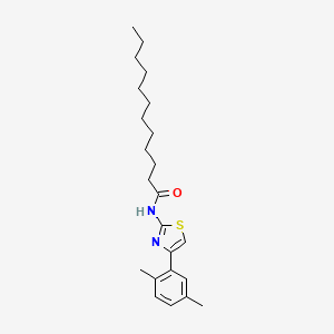 N-[4-(2,5-dimethylphenyl)-1,3-thiazol-2-yl]dodecanamide