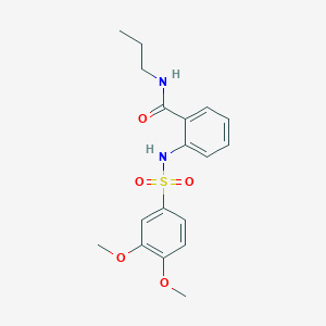 2-{[(3,4-dimethoxyphenyl)sulfonyl]amino}-N-propylbenzamide