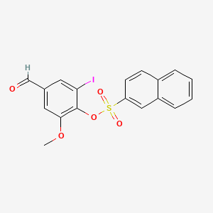 4-formyl-2-iodo-6-methoxyphenyl 2-naphthalenesulfonate