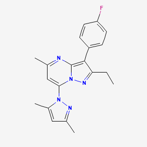 7-(3,5-dimethyl-1H-pyrazol-1-yl)-2-ethyl-3-(4-fluorophenyl)-5-methylpyrazolo[1,5-a]pyrimidine