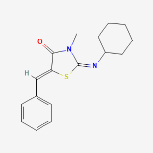 (5Z)-5-benzylidene-2-cyclohexylimino-3-methyl-1,3-thiazolidin-4-one