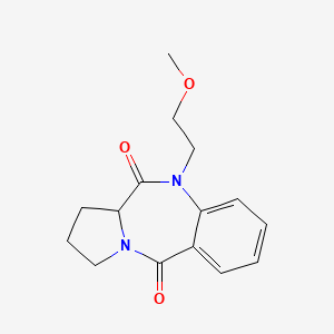 molecular formula C15H18N2O3 B4561080 10-(2-methoxyethyl)-2,3-dihydro-1H-pyrrolo[2,1-c][1,4]benzodiazepine-5,11(10H,11aH)-dione 