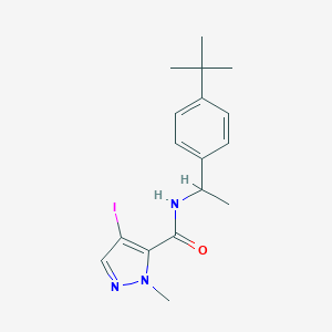 molecular formula C17H22IN3O B456109 N-[1-(4-tert-butylphenyl)ethyl]-4-iodo-1-methyl-1H-pyrazole-5-carboxamide 