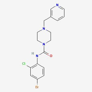 molecular formula C17H18BrClN4O B4561120 N-(4-BROMO-2-CHLOROPHENYL)-4-[(PYRIDIN-3-YL)METHYL]PIPERAZINE-1-CARBOXAMIDE 