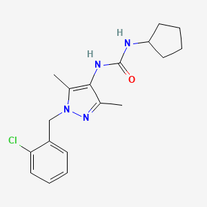 N-[1-(2-chlorobenzyl)-3,5-dimethyl-1H-pyrazol-4-yl]-N'-cyclopentylurea