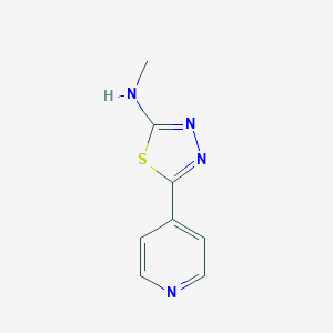 molecular formula C8H8N4S B456114 N-甲基-5-吡啶-4-基-1,3,4-噻二唑-2-胺 