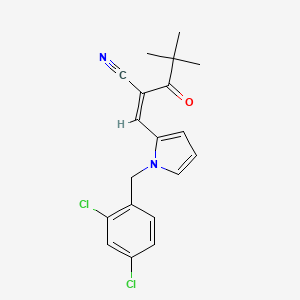 3-[1-(2,4-dichlorobenzyl)-1H-pyrrol-2-yl]-2-(2,2-dimethylpropanoyl)acrylonitrile