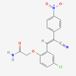 2-{4-chloro-2-[2-cyano-2-(4-nitrophenyl)vinyl]phenoxy}acetamide