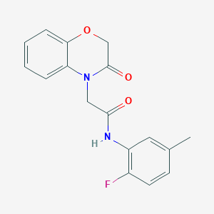 N-(2-fluoro-5-methylphenyl)-2-(3-oxo-2,3-dihydro-4H-1,4-benzoxazin-4-yl)acetamide