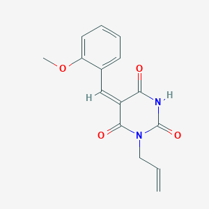 (5E)-5-[(2-methoxyphenyl)methylidene]-1-prop-2-enyl-1,3-diazinane-2,4,6-trione