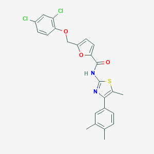 molecular formula C24H20Cl2N2O3S B456117 5-[(2,4-dichlorophenoxy)methyl]-N-[4-(3,4-dimethylphenyl)-5-methyl-1,3-thiazol-2-yl]furan-2-carboxamide 