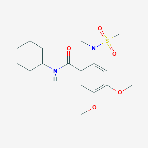 N-CYCLOHEXYL-4,5-DIMETHOXY-2-(N-METHYLMETHANESULFONAMIDO)BENZAMIDE