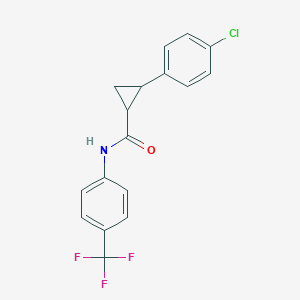 molecular formula C17H13ClF3NO B456118 2-(4-chlorophenyl)-N-[4-(trifluoromethyl)phenyl]cyclopropanecarboxamide 