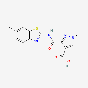 1-methyl-3-{[(6-methyl-1,3-benzothiazol-2-yl)amino]carbonyl}-1H-pyrazole-4-carboxylic acid