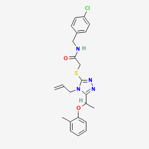 N-(4-chlorobenzyl)-2-({5-[1-(2-methylphenoxy)ethyl]-4-(prop-2-en-1-yl)-4H-1,2,4-triazol-3-yl}sulfanyl)acetamide