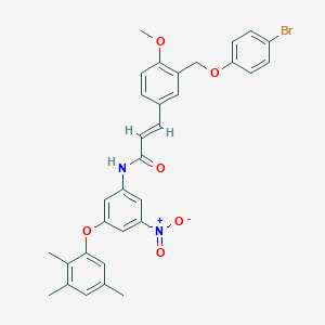 molecular formula C32H29BrN2O6 B456120 3-{3-[(4-bromophenoxy)methyl]-4-methoxyphenyl}-N-[3-nitro-5-(2,3,5-trimethylphenoxy)phenyl]acrylamide 