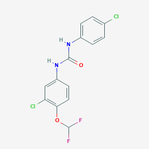 molecular formula C14H10Cl2F2N2O2 B456121 1-[3-Chloro-4-(difluoromethoxy)phenyl]-3-(4-chlorophenyl)urea 