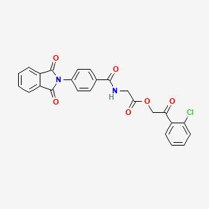 molecular formula C25H17ClN2O6 B4561211 2-(2-CHLOROPHENYL)-2-OXOETHYL 2-{[4-(1,3-DIOXO-1,3-DIHYDRO-2H-ISOINDOL-2-YL)BENZOYL]AMINO}ACETATE 