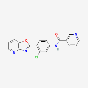 molecular formula C18H11ClN4O2 B4561218 N-(3-chloro-4-[1,3]oxazolo[4,5-b]pyridin-2-ylphenyl)nicotinamide 