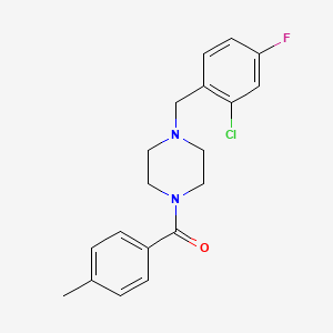 [4-(2-CHLORO-4-FLUOROBENZYL)PIPERAZINO](4-METHYLPHENYL)METHANONE