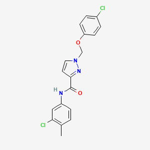 N~3~-(3-CHLORO-4-METHYLPHENYL)-1-[(4-CHLOROPHENOXY)METHYL]-1H-PYRAZOLE-3-CARBOXAMIDE