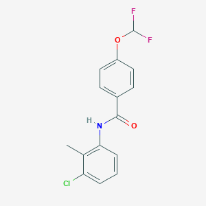 molecular formula C15H12ClF2NO2 B456125 N-(3-chloro-2-methylphenyl)-4-(difluoromethoxy)benzamide 