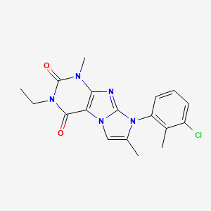 6-(3-Chloro-2-methylphenyl)-2-ethyl-4,7-dimethylpurino[7,8-a]imidazole-1,3-dione