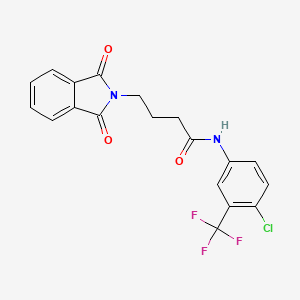 molecular formula C19H14ClF3N2O3 B4561328 N-[4-chloro-3-(trifluoromethyl)phenyl]-4-(1,3-dioxoisoindol-2-yl)butanamide 