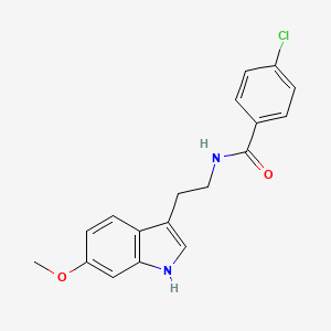 4-chloro-N-[2-(6-methoxy-1H-indol-3-yl)ethyl]benzamide