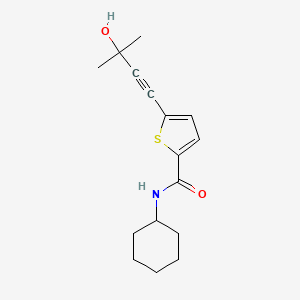 N-cyclohexyl-5-(3-hydroxy-3-methylbut-1-yn-1-yl)thiophene-2-carboxamide