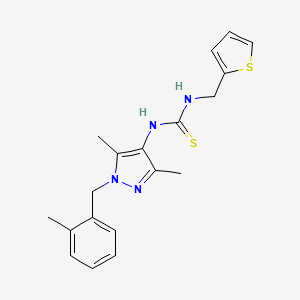 N-[3,5-dimethyl-1-(2-methylbenzyl)-1H-pyrazol-4-yl]-N'-(2-thienylmethyl)thiourea