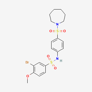 N-[4-(azepan-1-ylsulfonyl)phenyl]-3-bromo-4-methoxybenzenesulfonamide