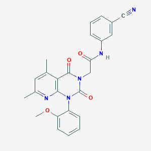 N-(3-CYANOPHENYL)-2-[1-(2-METHOXYPHENYL)-5,7-DIMETHYL-2,4-DIOXO-1H,2H,3H,4H-PYRIDO[2,3-D]PYRIMIDIN-3-YL]ACETAMIDE