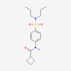 molecular formula C17H26N2O3S B4561401 N-[4-(dipropylsulfamoyl)phenyl]cyclobutanecarboxamide 