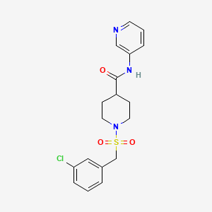 1-[(3-CHLOROPHENYL)METHANESULFONYL]-N-(PYRIDIN-3-YL)PIPERIDINE-4-CARBOXAMIDE