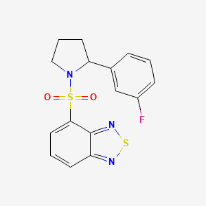 4-{[2-(3-fluorophenyl)-1-pyrrolidinyl]sulfonyl}-2,1,3-benzothiadiazole