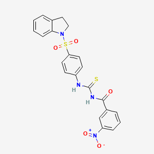 N-({[4-(2,3-dihydro-1H-indol-1-ylsulfonyl)phenyl]amino}carbonothioyl)-3-nitrobenzamide