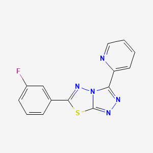 2-[6-(3-FLUOROPHENYL)-[1,2,4]TRIAZOLO[3,4-B][1,3,4]THIADIAZOL-3-YL]PYRIDINE