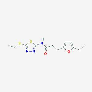 3-(5-ethyl-2-furyl)-N-[5-(ethylthio)-1,3,4-thiadiazol-2-yl]propanamide