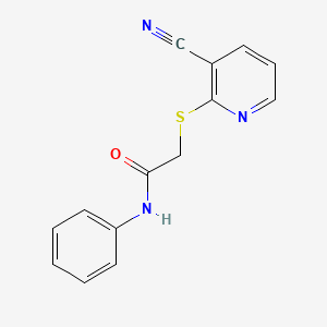 2-[(3-cyano-2-pyridinyl)thio]-N-phenylacetamide