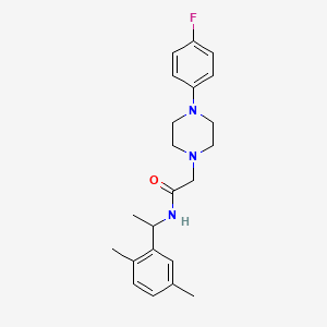 N-[1-(2,5-dimethylphenyl)ethyl]-2-[4-(4-fluorophenyl)-1-piperazinyl]acetamide