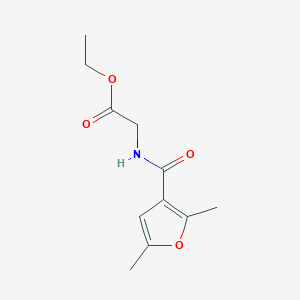 molecular formula C11H15NO4 B4561504 ETHYL 2-{[(2,5-DIMETHYL-3-FURYL)CARBONYL]AMINO}ACETATE 