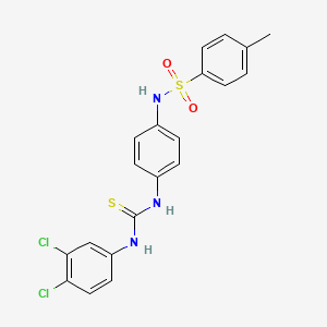 N-[4-({[(3,4-dichlorophenyl)amino]carbonothioyl}amino)phenyl]-4-methylbenzenesulfonamide