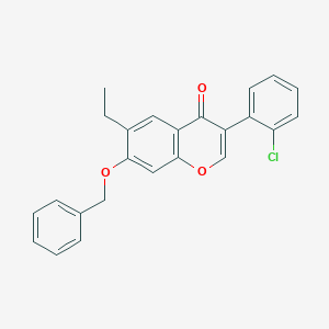 molecular formula C24H19ClO3 B4561524 7-(benzyloxy)-3-(2-chlorophenyl)-6-ethyl-4H-chromen-4-one 