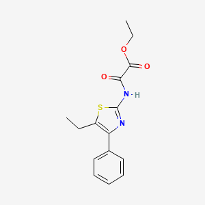 molecular formula C15H16N2O3S B4561538 ethyl [(5-ethyl-4-phenyl-1,3-thiazol-2-yl)amino](oxo)acetate 