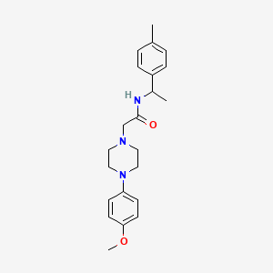 2-[4-(4-methoxyphenyl)piperazin-1-yl]-N-[1-(4-methylphenyl)ethyl]acetamide