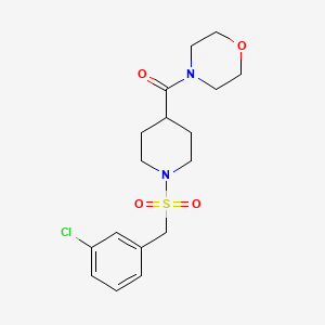 4-{1-[(3-CHLOROPHENYL)METHANESULFONYL]PIPERIDINE-4-CARBONYL}MORPHOLINE