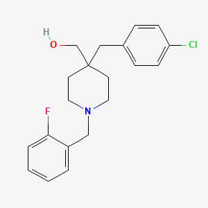 molecular formula C20H23ClFNO B4561580 [4-(4-chlorobenzyl)-1-(2-fluorobenzyl)-4-piperidinyl]methanol 